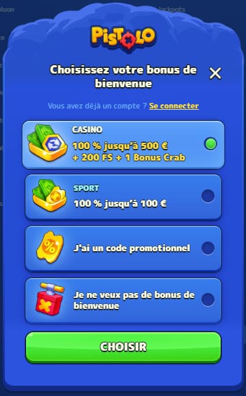 Pistolo Casino inscription