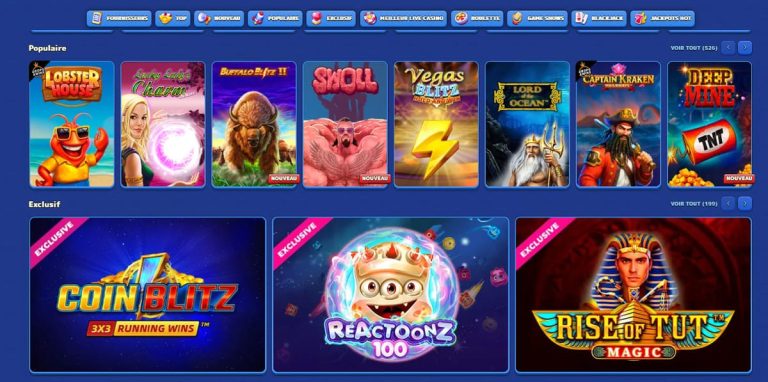 Pistolo Casino page accueil