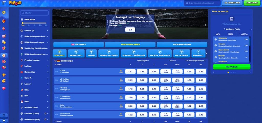 Pistolo Casino paris sportifs